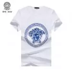 versace cotton classic medusa sequin t-shirt poseidon medusa white blue